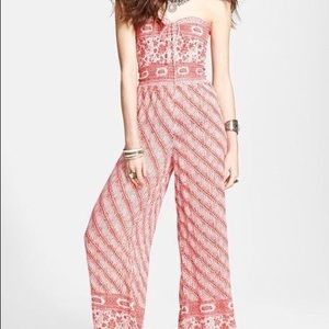 Free People Smocked Halter Jumpsuit